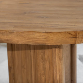 Oval Recycled Teak Dining Table