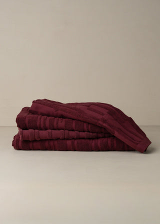 Architectural Towel Collection | Burgundy